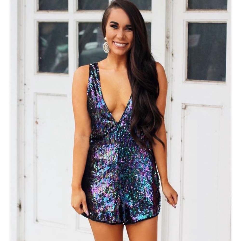 Sequined romper